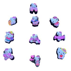 Hello Kitty Croc Charm Set Of 10 Mixed
